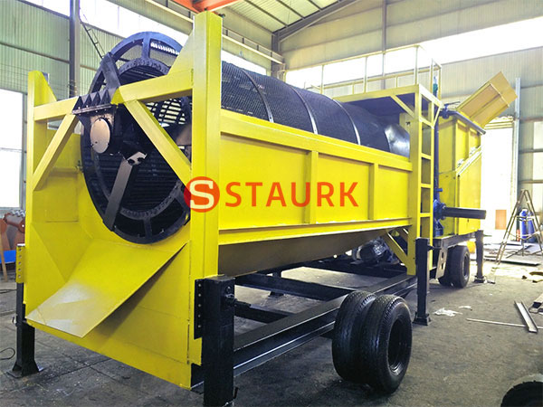 Mobile sand soil trommel screen separator China